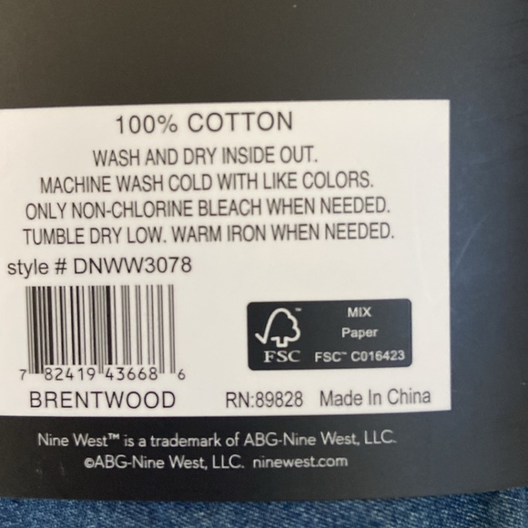 Nine West Jeans denim dress sz L nwt - Picture 6 of 6